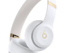 Beats Solo 4 wireless Bluetooth on-ear headphones warm white